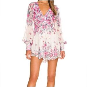 Hemant & Nandita Floral Long Sleeve Mini Dress – Size S